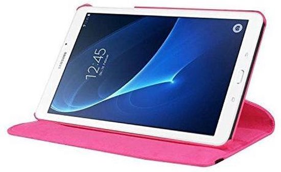Case2go - Tablet hoes geschikt voor Samsung Galaxy Tab A 10.1 (2016/2018) draaibare hoes Magenta - Case2go