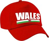 I love Wales supporters pet rood voor dames en heren - Verenigd Koninkrijk landen baseball cap - supporter accessoire