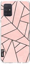 Casetastic Samsung Galaxy A71 (2020) Hoesje - Softcover Hoesje met Design - Rose Stone Print