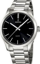 Festina F16807/2 Klassiek - Horloge- Staal - Zilverkleurig - 43.5 mm