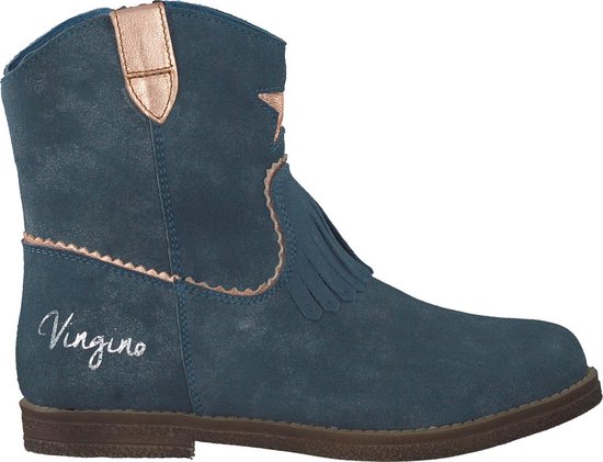 Vingino Meisjes Hoge laarzen Mia - Blauw - Maat 39 | bol.com