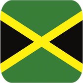 45x Bierviltjes Jamaicaanse vlag vierkant - Jamaica feestartikelen - Landen decoratie