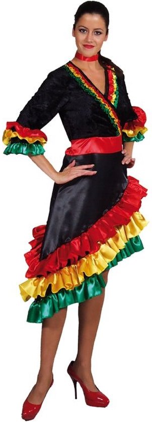 Magic By Freddy's - Brazilie & Samba Kostuum - Samba Rio Brasil - Vrouw - Zwart - Small - Carnavalskleding - Verkleedkleding