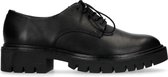 Sacha - Dames - Zwarte veterschoenen met plateau zool - Maat 38