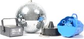 BeamZ Disco Set IV: Bellenblaasmachine, LED Stroboscoop en Spiegelbol met motor