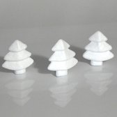 10x Hobby/DIY piepschuim kerstbomen 6 cm - Kerstboom maken - Knutselen basis materialen/hobby materiaal