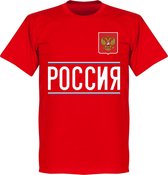 Rusland Team T-Shirt 2020-2021 - Rood - XS