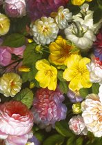 Cadeaupapier inpakpapier Bloemen Barok- Breedte 70 cm - 250m lang