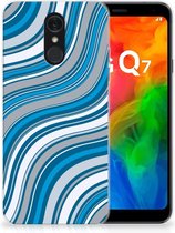 LG Q7 TPU bumper Waves Blue