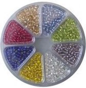 Kit perles verre 8 compartiments
