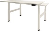 Zit Sta Bureau - Duo Elek 180x80 krijtwit -wit frame