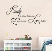 3D Sticker Decoratie Familie liefde Muurstickers Engelse muur Quotes Vinyl Home Decor Decals Letter decoratief
