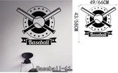 3D Sticker Decoratie Honkbalspeler Shorting With BIg Baseball Vinyl Wall Sticker Home Slaapkamer Art Design Sport Series Wallpaper - Baseball11 / Large