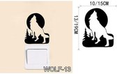 3D Sticker Decoratie Tribal Wolf Dog Animal Vinyl Decal Art Stylish Ahesive Home Decor Sticker Wall Stickers Home Decoration - WOLF13 / Large