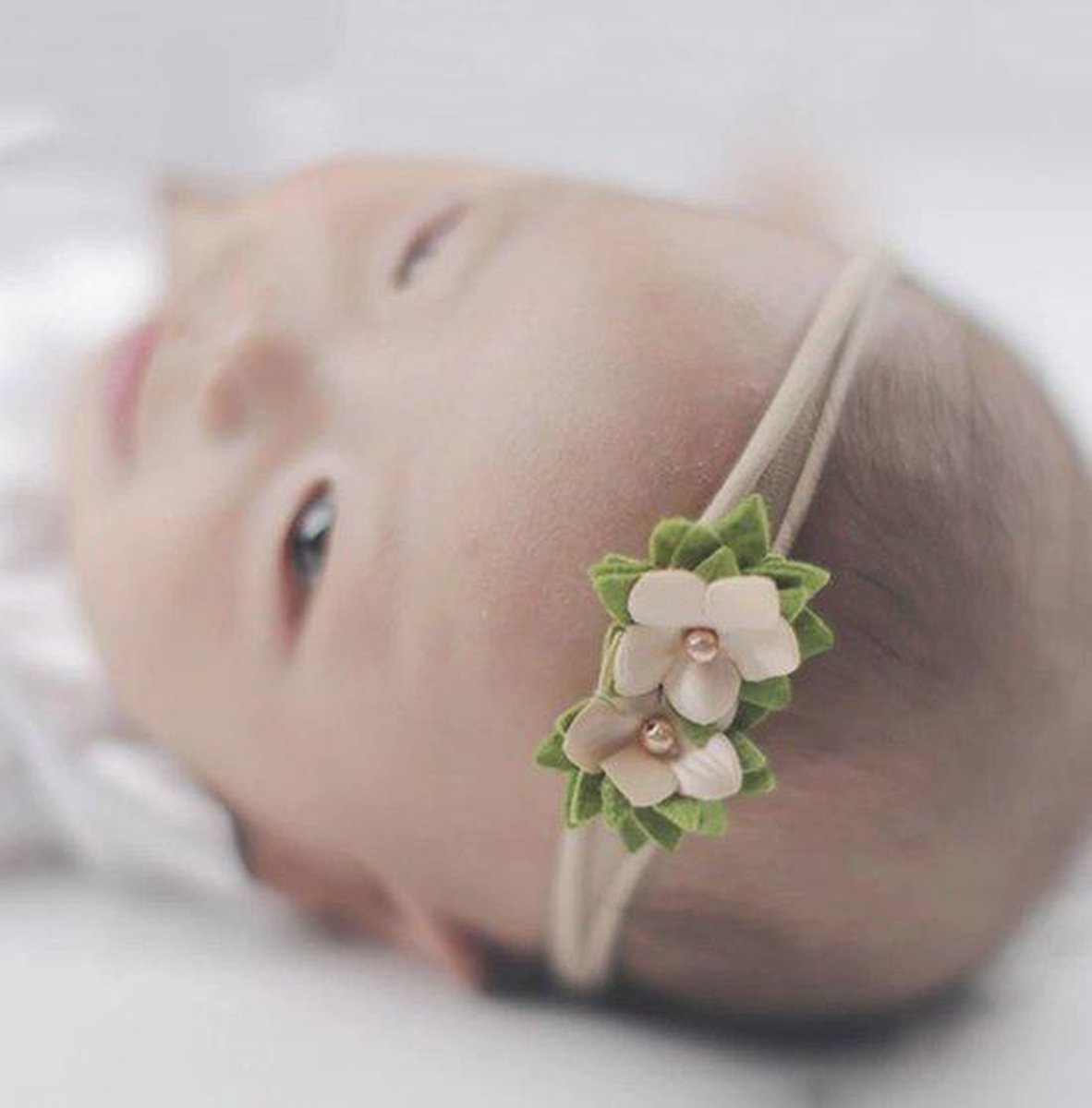 snelheid Museum Verdraaiing Set Schattige Haarbanden Bloemen voor Baby en Kind - Wit | bol.com