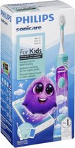 Bol.com Philips Sonicare for kids HX6322/04 - Elektrische Tandenborstel - Blauw - incl. extra opzetborstel aanbieding
