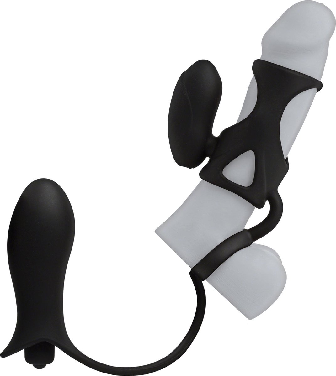 Goedkoopste Doc Johnson - Kink - Caged 2 - Silicone Cock Cage & Plug - Vibrating