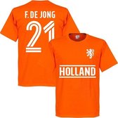 Nederlands Elftal F. De Jong Team T-Shirt - Oranje - XS