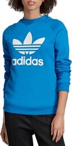 adidas Trefoil Crewneck Sweatshirt ED7582, Femme, Bleu, Maillot de sport casual taille: 32 EU