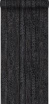 Origin behang houtmotief zwart - 347531 - 53 cm x 10.05 m