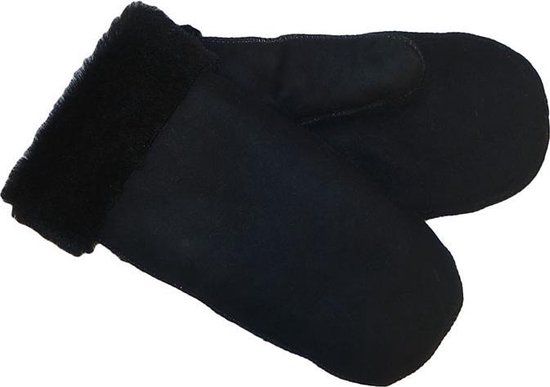 Bernardino Mitaines Double Face avec doublure en agneau - noir - Unisexe - Taille 9 (XL)