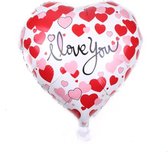 Folieballon 'I Love You' - Valentijnsdag - Roze | Inclusief opblaasstokje!