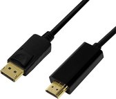 Adaptateur de câble vidéo LogiLink CV0128 3 m DisplayPort HDMI Type A (Standard) Noir