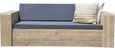Wood4you - Loungebank steigerhout Washington 230cm met kussens montagepakket