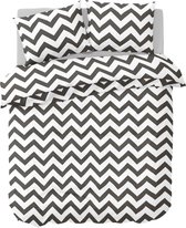 Pierre Cardin - Chevron Flanel - Dekbedovertrek - Flanel - Lits-jumeaux - 240x200/220 cm - Wit