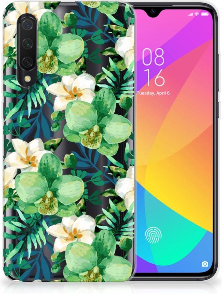 Xiaomi Mi 9 Lite TPU Case Orchidee Groen