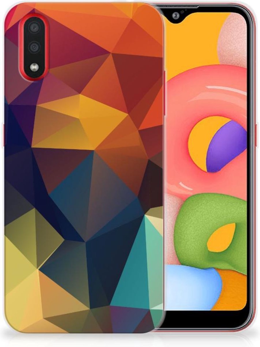 Samsung Galaxy A01 TPU Hoesje Polygon Color