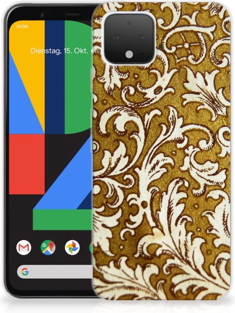 Siliconen Hoesje Google Pixel 4 Barok Goud