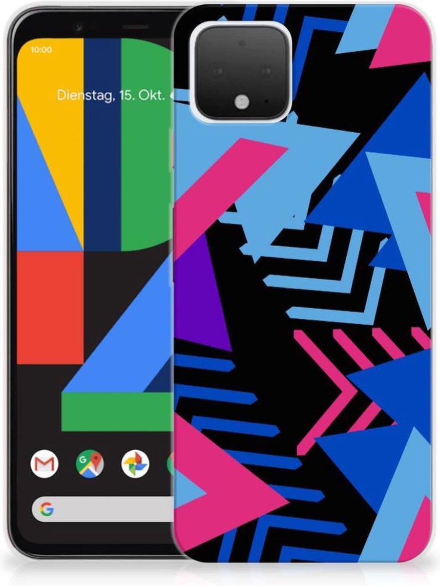 Google Pixel 4 TPU Hoesje Funky Triangle