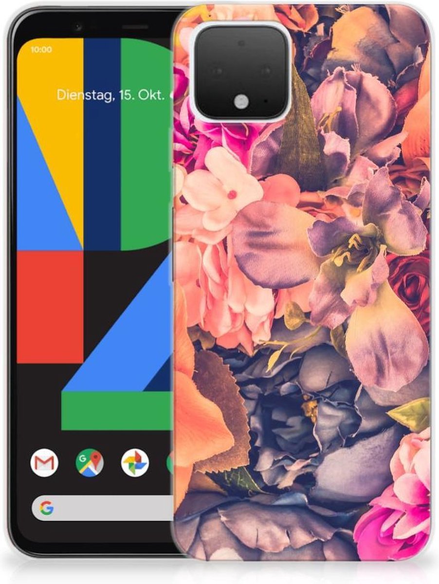 Back Cover voor Google Pixel 4 TPU Case Bosje Bloemen