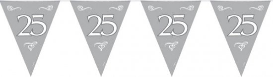 3x Jubileum vlaggenlijn 25 jaar