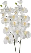 2x Witte kunst Orchidee tak 100 cm  - Kunstbloemen
