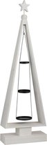 Kerst Sfeerlichten - Kandelaar Kerstboom White Wash - L31xb12xh99cm