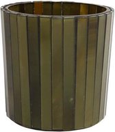 Sfeerlichten - Sfeerlicht Verticaal Glas Cilinder S Dia8x8 Cm D.groen