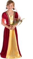 LUCIDA - Rood middeleeuws gravin kostuum voor meisjes - L 128/140 (10-12 jaar)