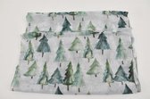 Woonaccessoires - Tafelloper Kerstbomen Ca.46x250cm Groen