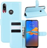 Motorola Moto E6 Plus Hoesje - Book Case - Lichtblauw