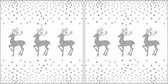 Kerst servetten rendier en stippen wit/zilver 40 stuks - kerstservetten/kerstdiner servetten