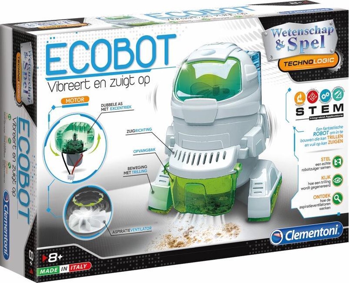 Clementoni - Wetenschap & Spel - Ecobot - STEM, speelgoedrobot | bol.com