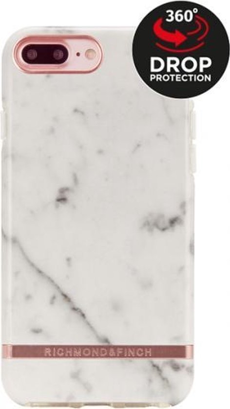 Richmond Finch White Marble Rose Gold details for iPhone 6+/6s