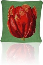 Borduurpakket voorbedrukte gobelin kussenpakket camellia van The flanders in halve kruissteek