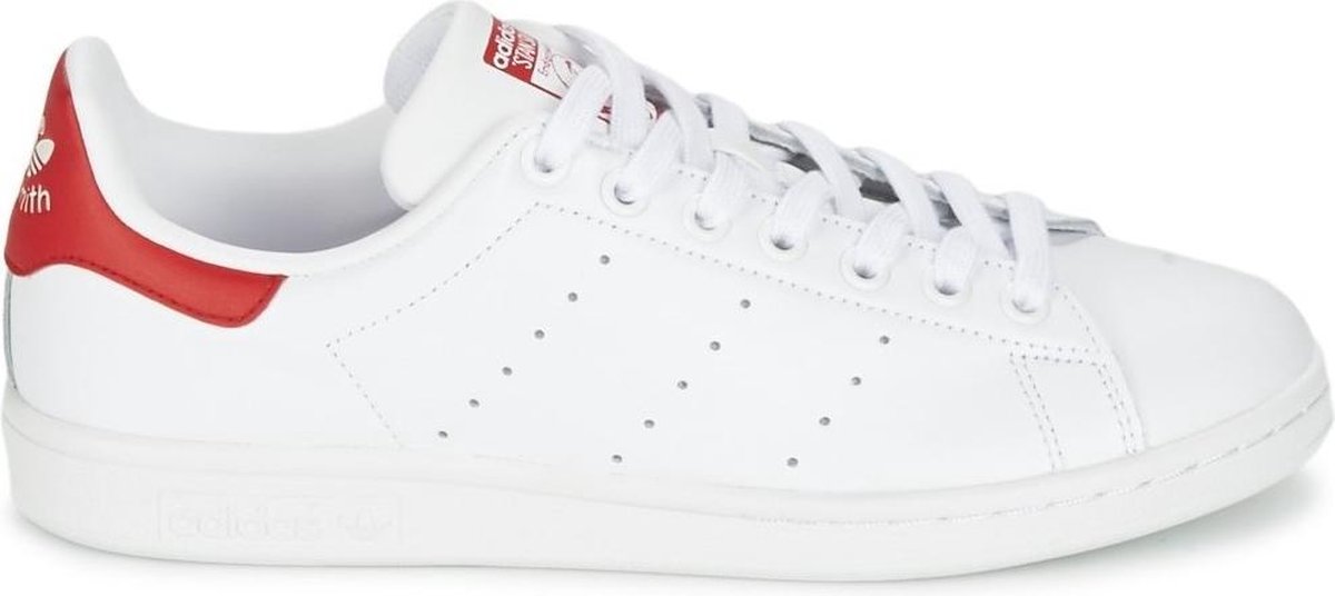 Stan Smith - Sneakers - Unisex - Wit/Rood Maat 44 2/3 | bol.com