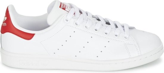 adidas Stan Smith - Sneakers - Unisex - Wit/Rood - Maat 44 2/3 | bol