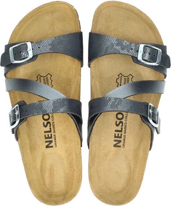 Nelson dames slipper - Zwart - Maat 41 | bol.com