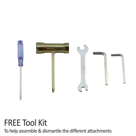 T-Mech - Bosmaaier - 5 in 1 Tuin Multi Tool - 52cc Benzine - Kettingzaag Grasmaaier Heggenschaar - Mes en Draad - Verlengstuk