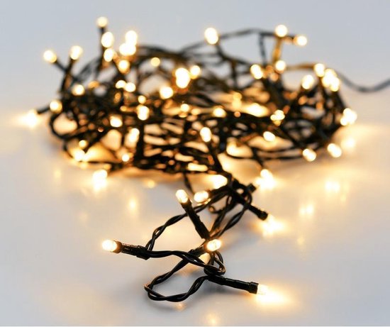 bol.com | 3x Kerst LED-verlichting met timer op batterij warm wit buiten -  96 lampjes - 7 m -...